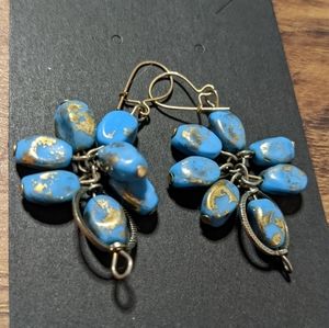 2/20$ Faux turquoise dangle earrings
